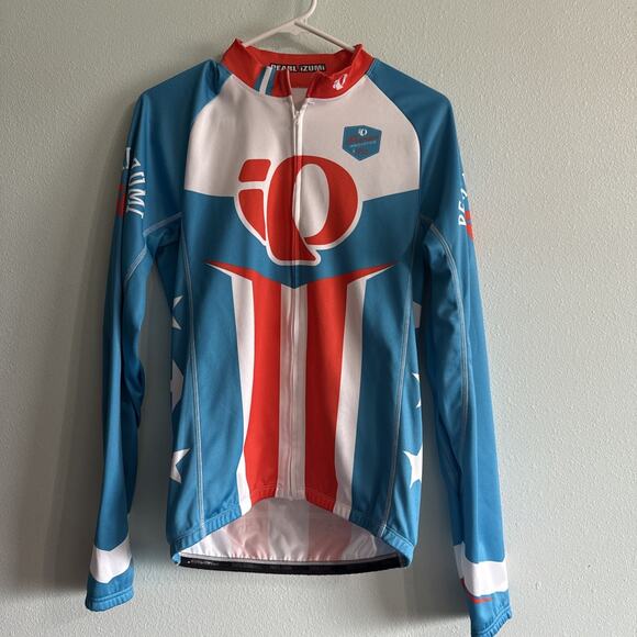 Pearl Izumi Men’s Thermal Jersey Size Medium Premium Blue Red - Picture 1 of 7